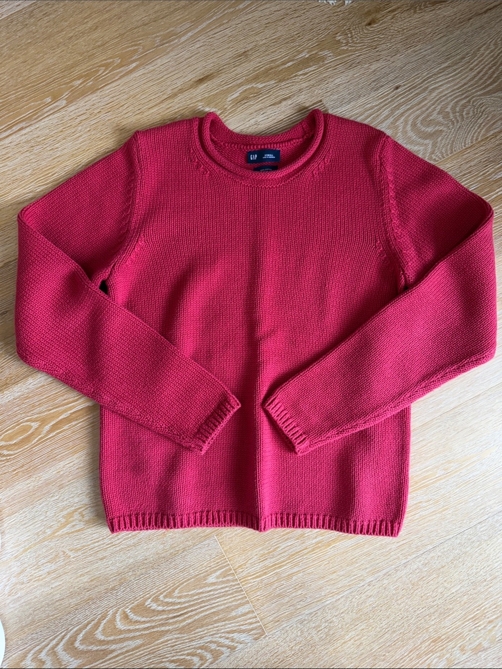 GAP Red Crewneck Knit Sweater
